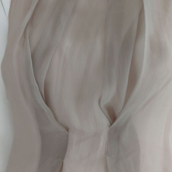 Brunello Cucinelli Cream Layered Minimalist Silk Shell - Picture 3 of 11